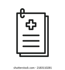 Medical Record icon vector image. Can also be used for Physical Fitness. Suitable for mobile apps, web apps and print media.