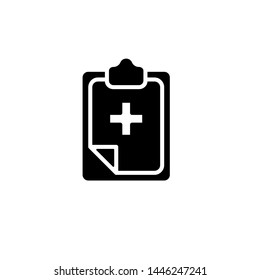 Medical Record Icon Vector Logo Template