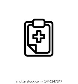 Medical Record Icon Vector Logo Template