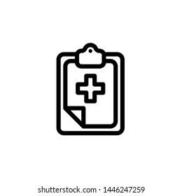 Medical Record Icon Vector Logo Template