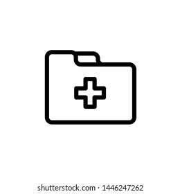 Medical Record Icon Vector Logo Template