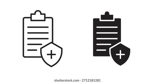 Medical record icon in vector. Logotype