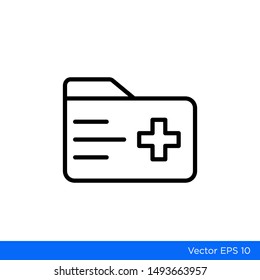 Medical Record Icon Vector Medic Healthy Hospitality