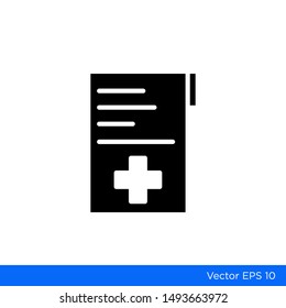 Medical Record Icon Vector Medic Healthy Hospitality