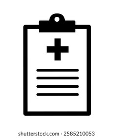 medical record icon vector on white background