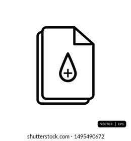 Medical Record Icon Vector - Sign or Symbol