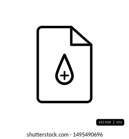 Medical Record Icon Vector - Sign or Symbol