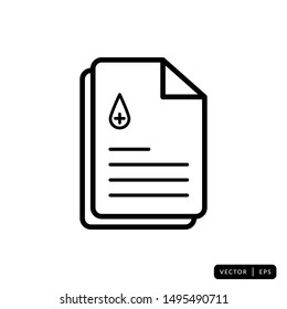 Medical Record Icon Vector - Sign or Symbol