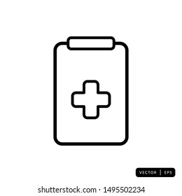 Medical Record Icon Vector - Sign or Symbol