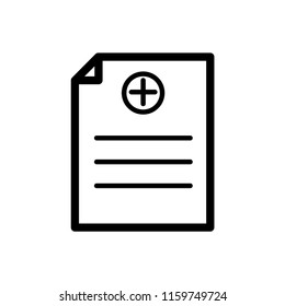 medical record icon vector template