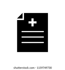 medical record icon vector template