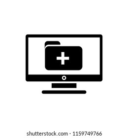 medical record icon vector template