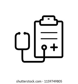 medical record icon vector template
