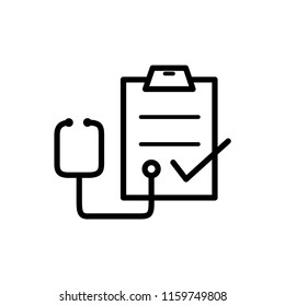 medical record icon vector template