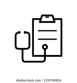 medical record icon vector template