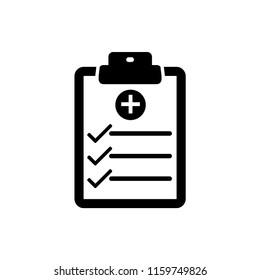 medical record icon vector template