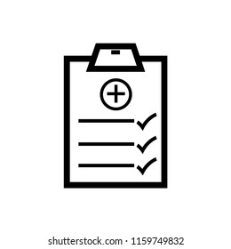 medical record icon vector template
