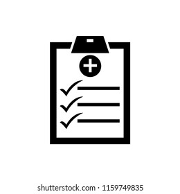 medical record icon vector template