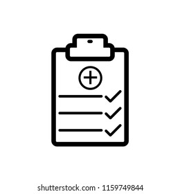 Medical Record Icon Vector Template