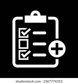 plantilla de vector de icono de registro médico
