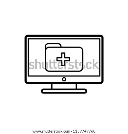 medical record icon vector template stock vector royalty free