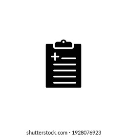 Medical record icon vector for web, computer and mobile app