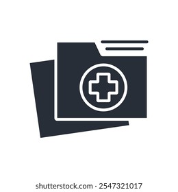 medical record icon. vector.Editable stroke.linear style sign for use web design,logo.Symbol illustration.