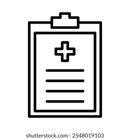 Web design de ícone de registro médico em vetor