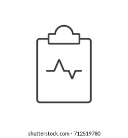 Medical Record Line Icon.