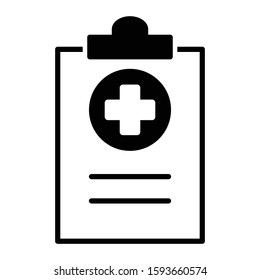 medical record line icon vector