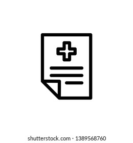 medical record, report icon template