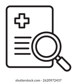 Medical record review icon. vector illustration.