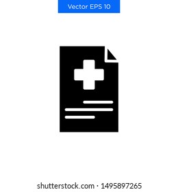 Medical Record Simple Icon Vector Hospitality