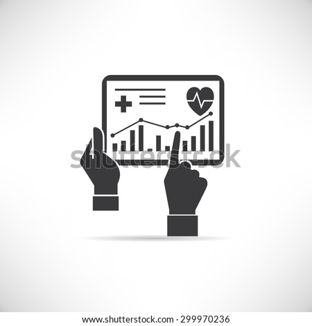 medical record in tablet, health data, 