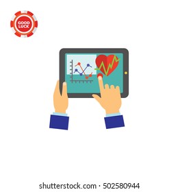 Medical Record in Tablet Icon