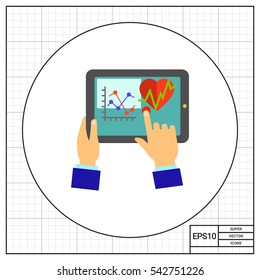 Medical Record in Tablet Icon