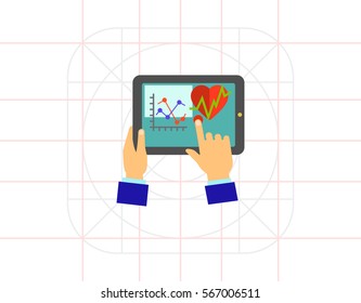 Medical Record in Tablet Icon