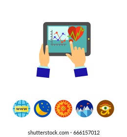 Medical Record in Tablet Icon