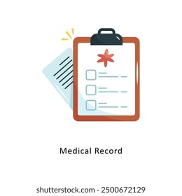 Medical Record Vector Flat Icon Design illustration Symbol on White background EPS 10 File