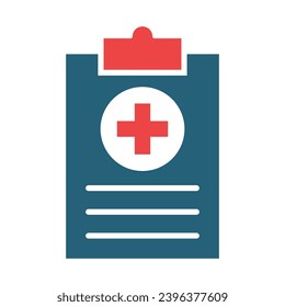 Medical Record Vector Glyph Two Color Icons For Personal And Commercial Use.
