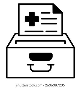 Medical Record Vector Icon Indicating Patient Medical History