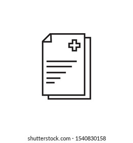 medical record vector icon, medicine icon - Vector


