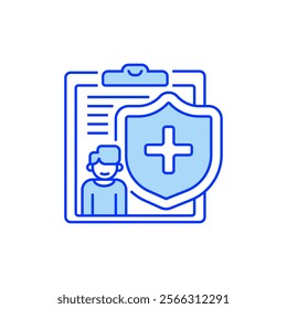 Medical Records Filled Line Icon. linear style sign for mobile concept and web design. Outline vector icon.