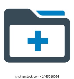 Medical records flat vector icon 