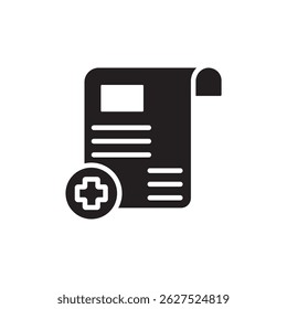 medical records icon collection .design style with background