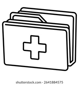 Medical Records Icon Organized Healthcare Data Illustration
