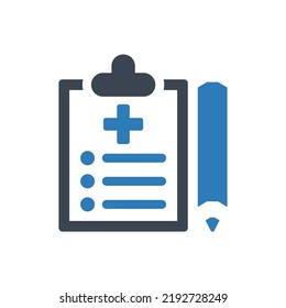Symbol für medizinische Aufzeichnungen (einfache Vektorgrafik)