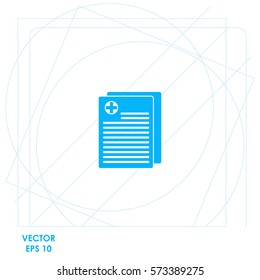 Medical records  icon. Vector design.