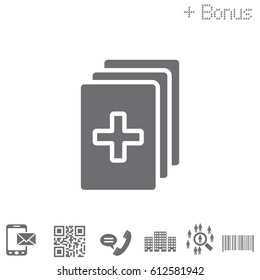 Medical records icon. vector illustration