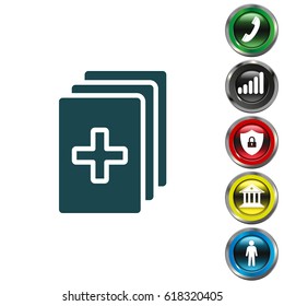 Medical records icon. vector illustration